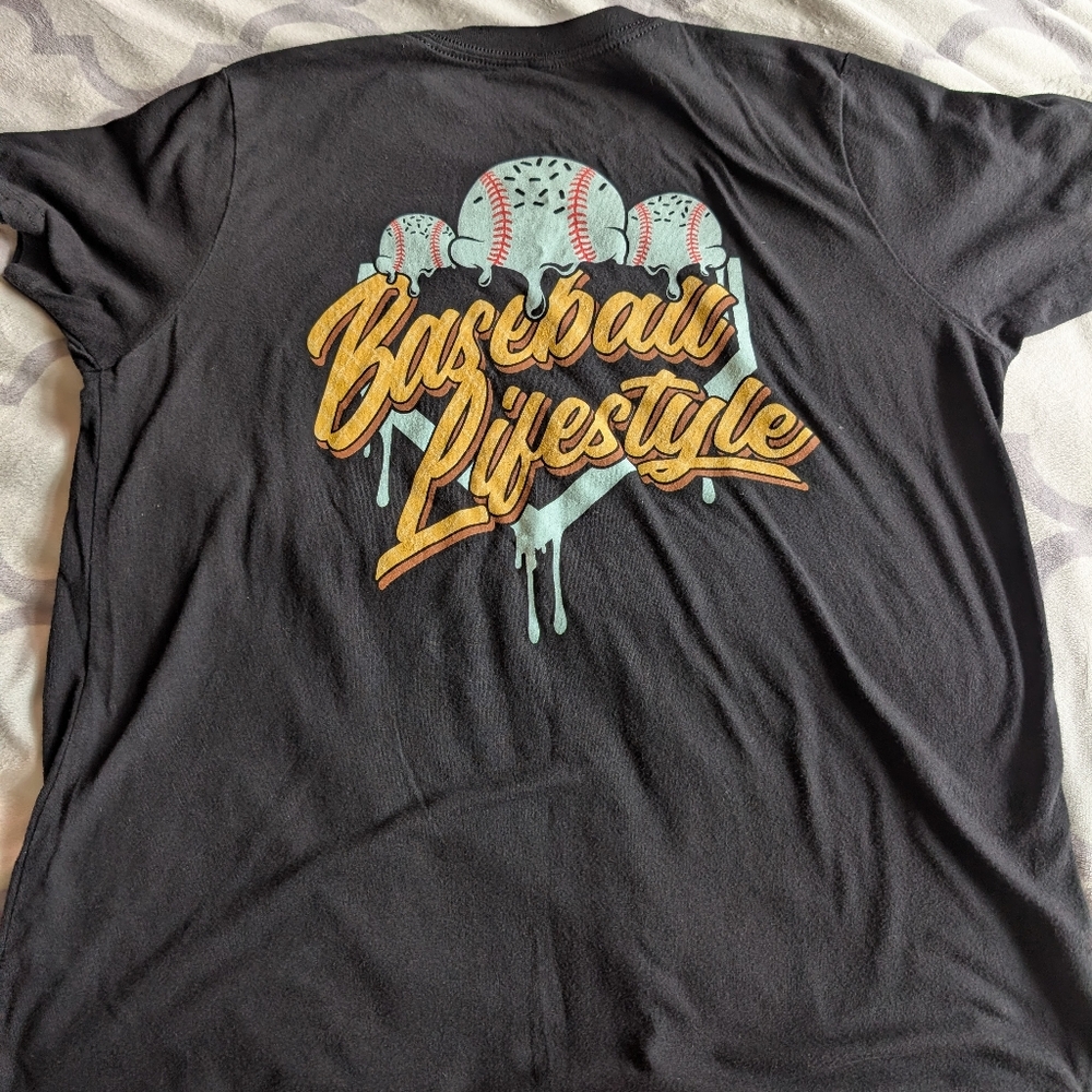 Baseball Lifestyle Boys XL Black Graphic T-Shirt